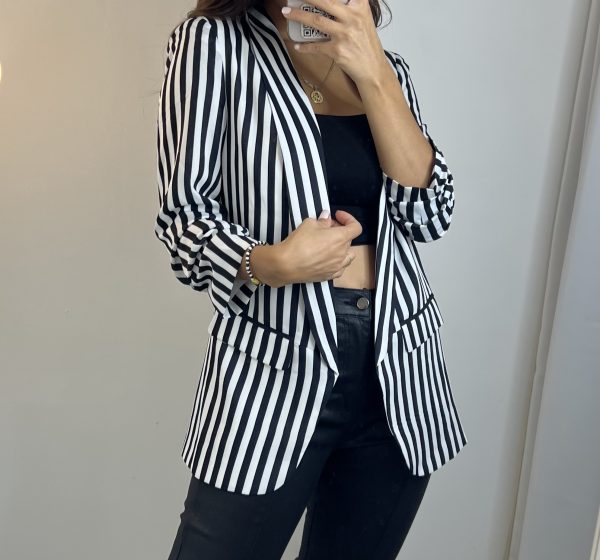 Printed Stripes Blazer